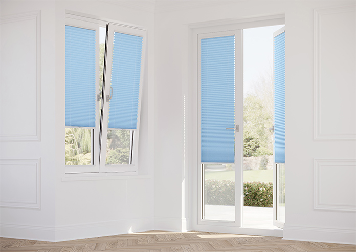 Solaris, Cornflower - Stick Fit Pleated Blind - Image 14